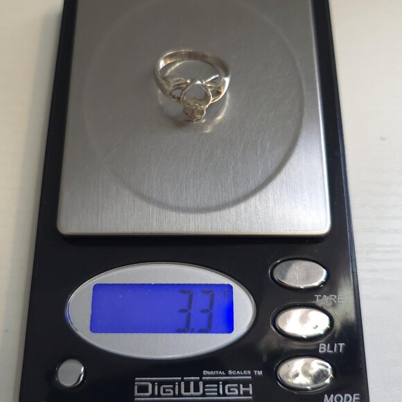 Size 7 Sterling Silver Claddagh Rustic Ring A1348 - Picture 6 of 6